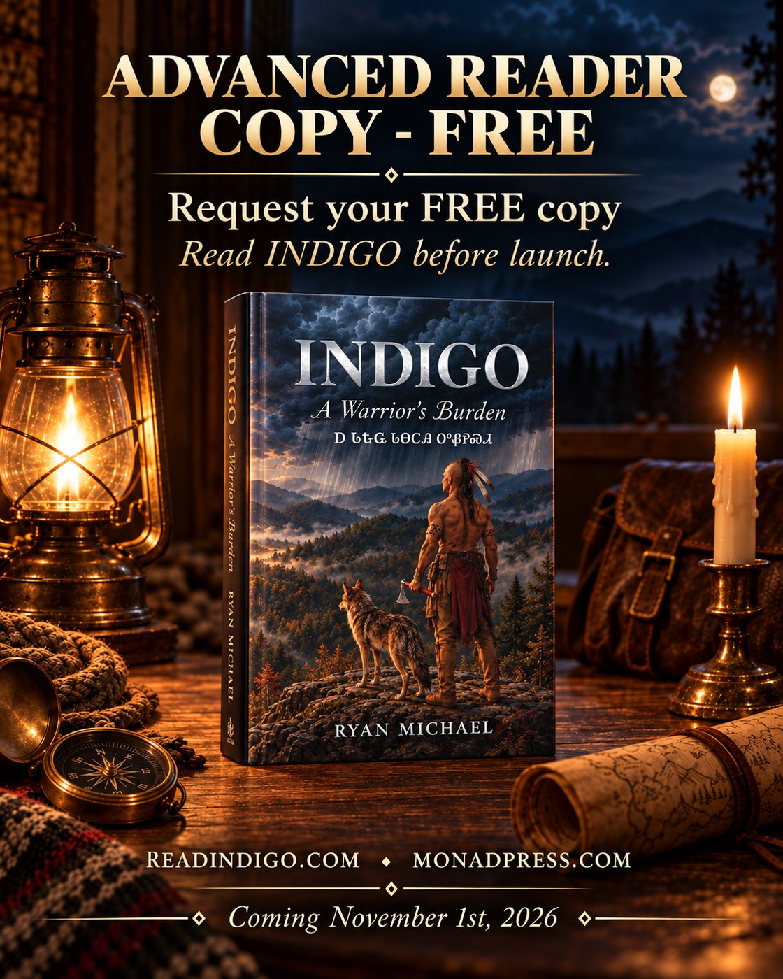 Free Advance Reader Copy of Indigo: A Warrior's Burden. Request yours before the November 1, 2026 launch.